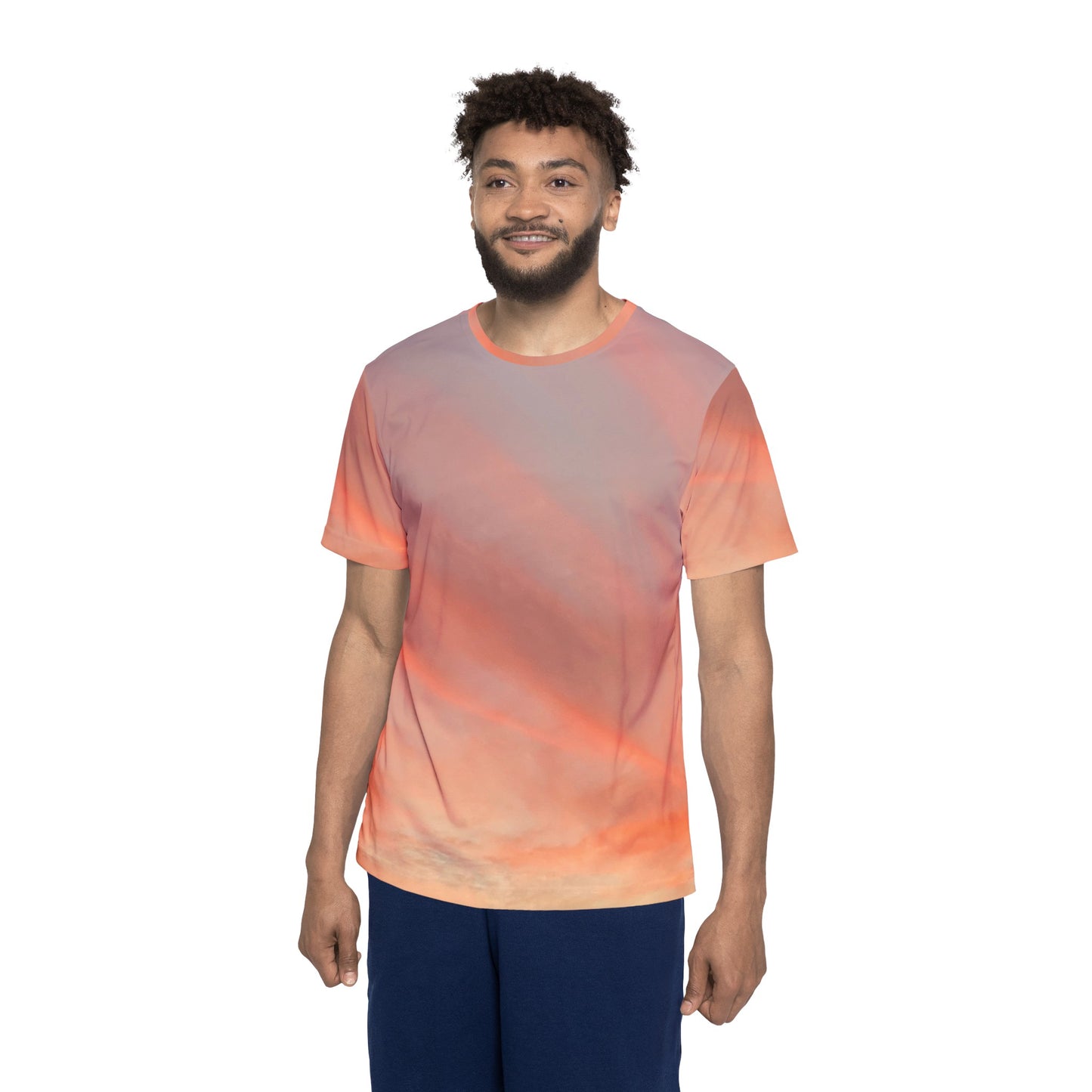 "Pinkish Oranges" Men's Sports Jersey (AOP)